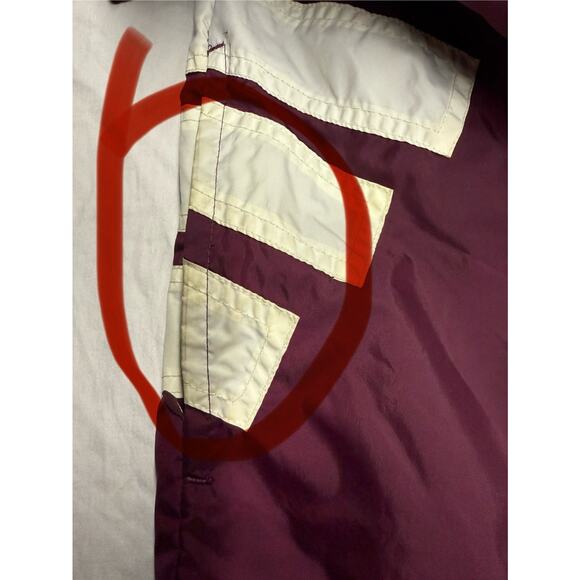 Vintage Adidas  windbreaker jacket 3 Stripes  Full Zipper Mens Size XL Purple - Picture 15 of 16